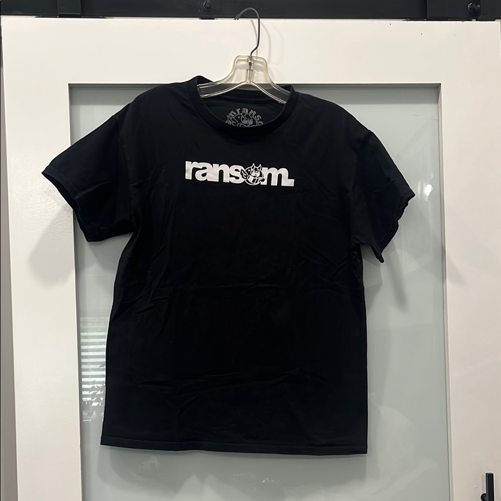 Ransom Black Short Sleeve Tee, Size Medium